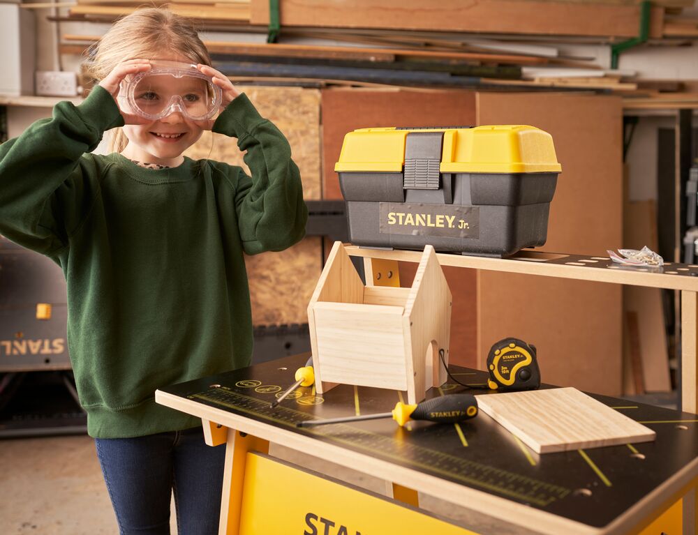 Stanley® Jr. Wooden Diy Bird Feeder Kit Lifestyle Shot